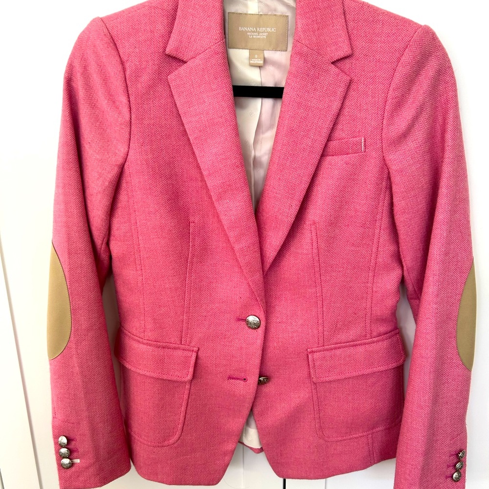 Banana Republic Pink Tweed Blazer